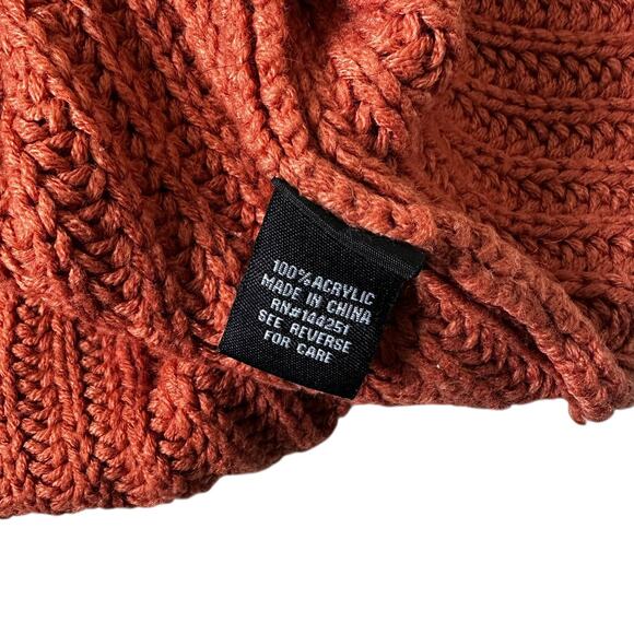 Moon & Madison Terra Cotta Knit Crop Sweater Women's Size Medium | 26-45-3 - Picture 4 of 6